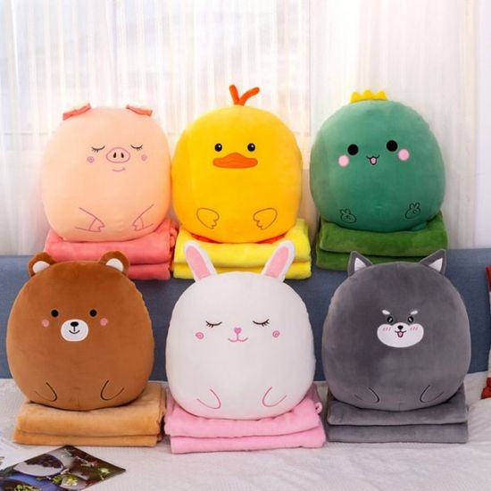 무릎담요 무릅담요 비비드 컬러풀 애니멀 쿠션 무릎 