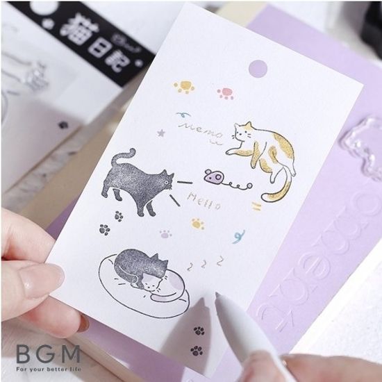 [BGM]다꾸-클리어 스탬프(고양이일기)/BT-CS067