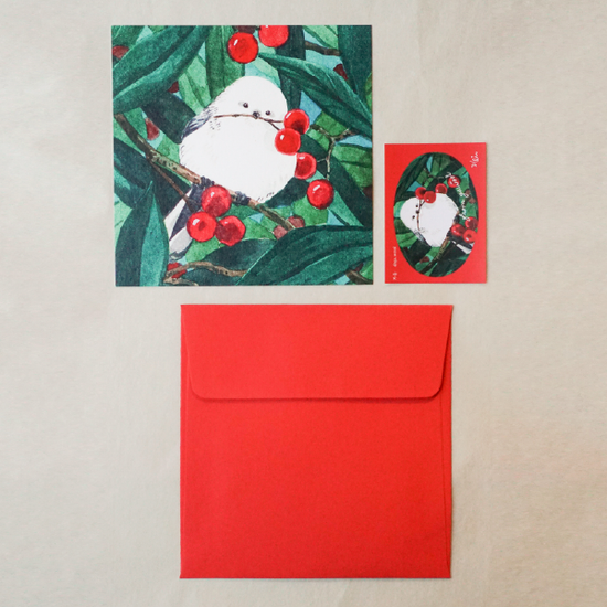 [수채 동물 카드] 오목눈이 ‘너를 위한 선물’