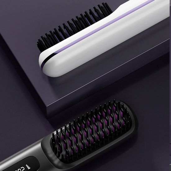 휴대용 무선 빗고데기 C타입 충전 브러시 고데기