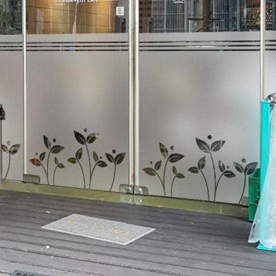 창문 유리창 컷팅안개시트지 풀잎사랑01 M-A