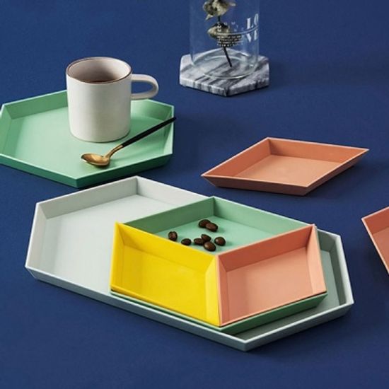 플레이팅 쟁반 4종 세트