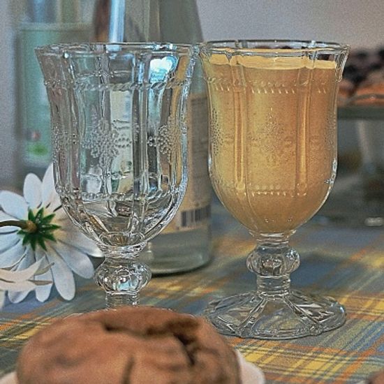 플라워 고블렛잔 퓨어 2set