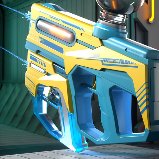 대용량 2in1 더블 쌍권총 LED 전동 물총 워터 건 밤