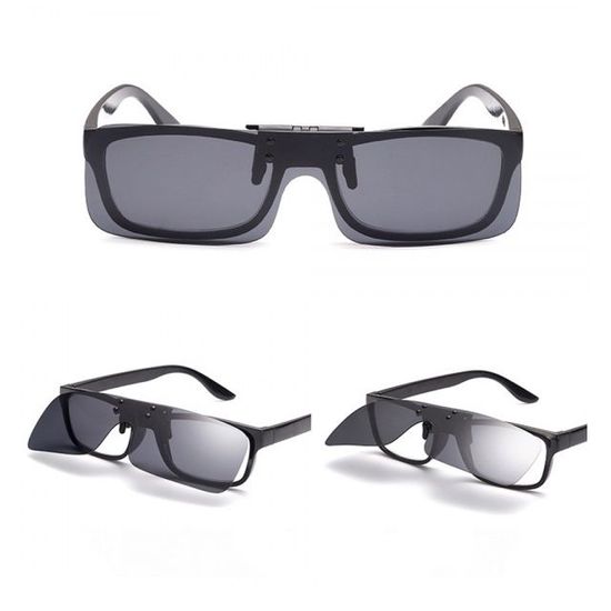 편광 클립온 선글라스 스퀘어형 블루(WD6D0E8)