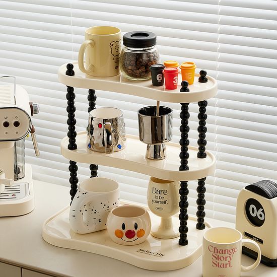 크림 주방 거실 수납 선반 틈새 수납장 철재 수납함