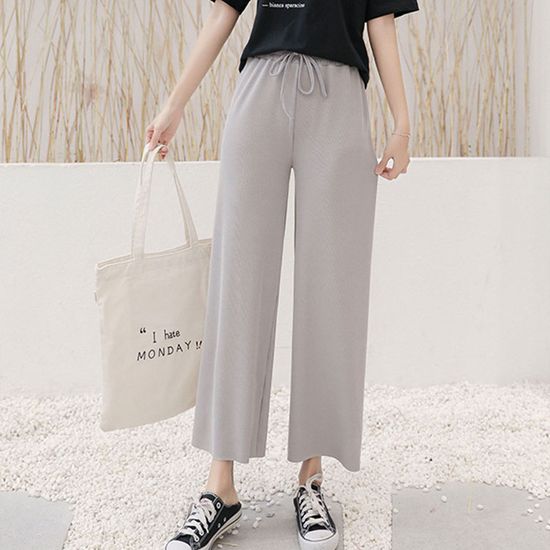 (와이드팬츠_그레이) 여성 여자 치마 와이드 쿨 통 여