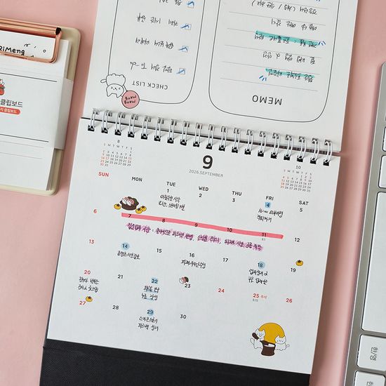 2026모뉴 미리멩 중형 달력 사무실 데스크 캘린더