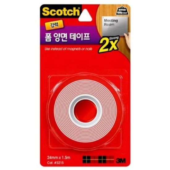 3M 강력 폼 양면테이프3215 (24x1.5mm) 접착제