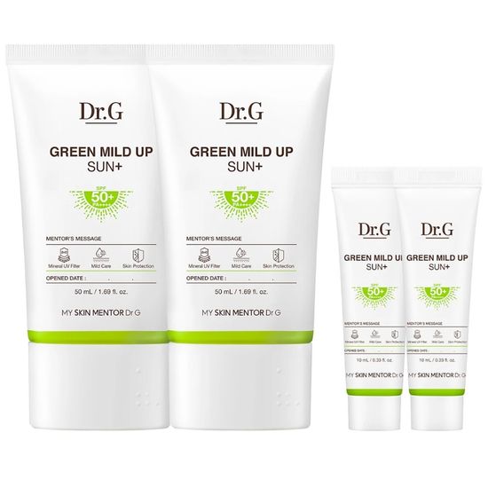 Dr.G 그린 마일드 업 선크림 50ml x 2+ 10ml x 2