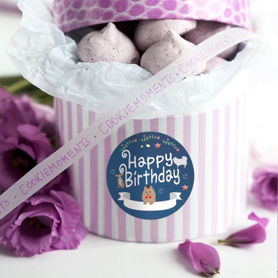 생일 축하 스티커(150개) 팬시 선물 포장 롤스티커 