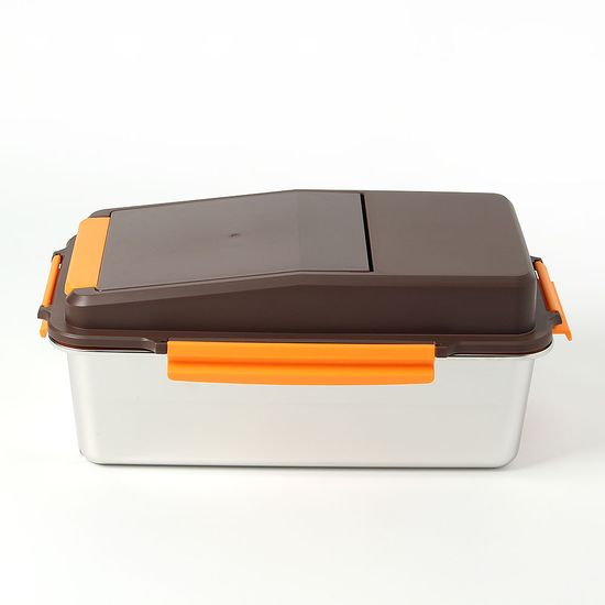 [온프레시] 304스텐 밀폐 쌀통 5kg 원터치 잡곡보관통