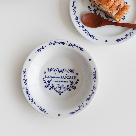 마메종 블루로즈 볼 접시 15cm 1p