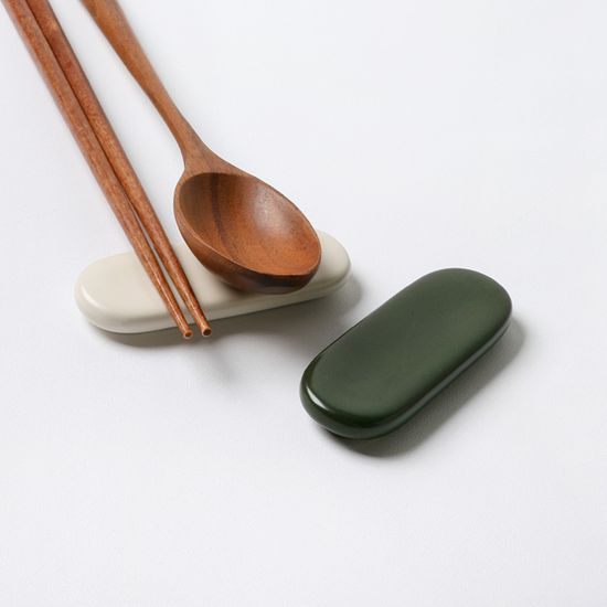 포보 국산 도자기 수저받침 2color 택1