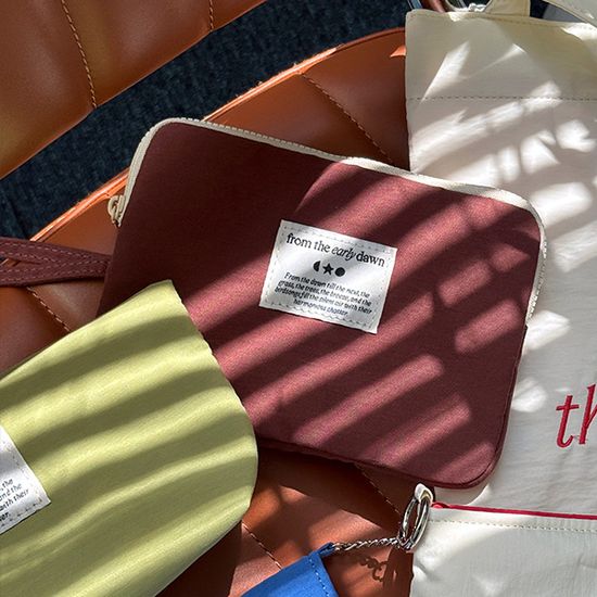 [프롬디얼리던] 코튼 플랫 파우치(여권,이북파우치)