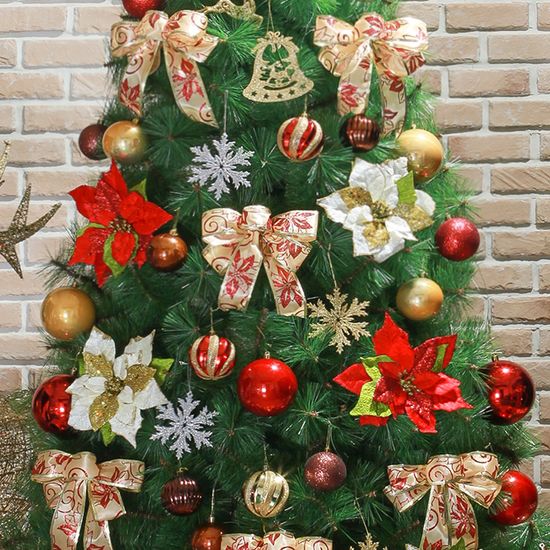 210cm 카니발 골드& 레드 장식 세트 트리