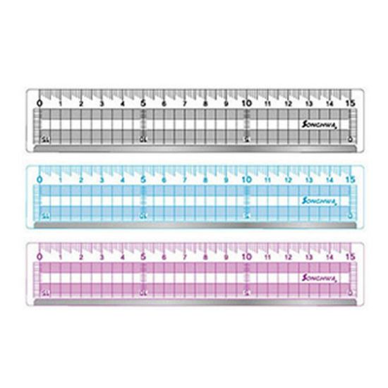 송화 15cm 방안 컷팅자 컷팅용 금속부착 색상랜덤 자