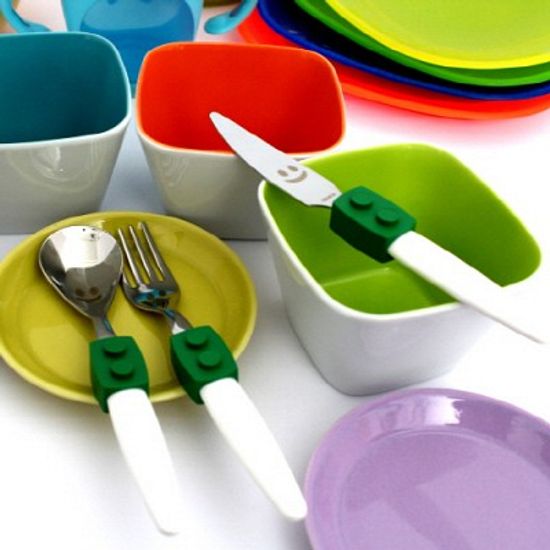 리바도시 트레빔비 클릭[레고] 유아용커트러리 3p셋트[그린]