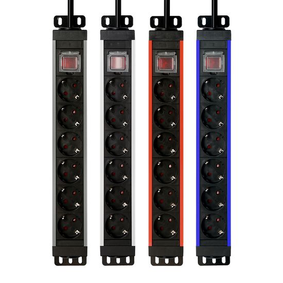 아이정 스퀘어 알루미늄 6구 과부하 차단 멀티탭