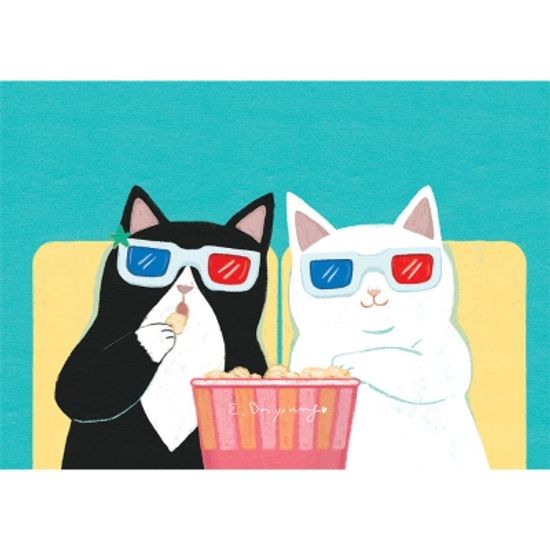 영화엔 팝콘 / 일러스트 액자