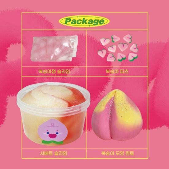 [젤리블리스] 피치샤벳 200ml+점토 /수제슬라임