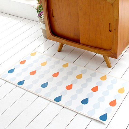 자체제작 물방울 극세사 주방매트