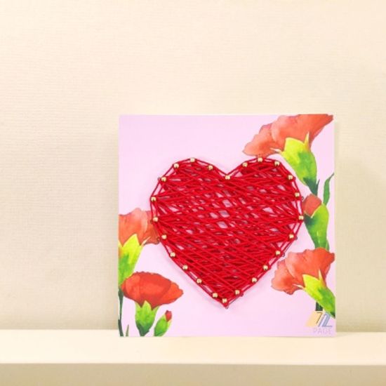 카네이션 하트 스트링아트 만들기 패키지 (스티커)