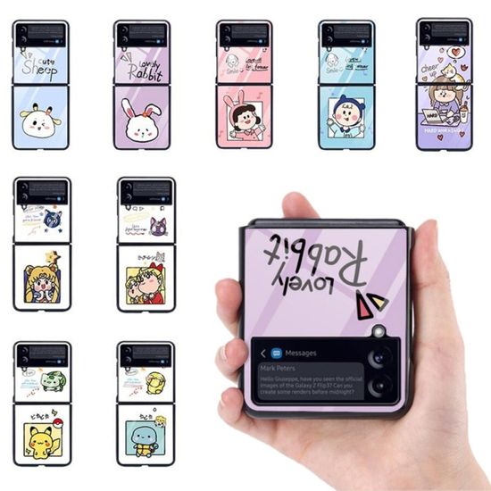 갤럭시Z플립 3 2 1 귀여운 캐릭터 하드 지플립 케이스