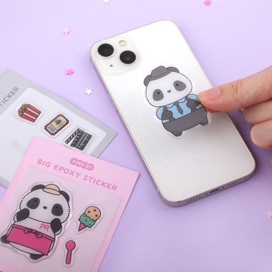 파오랑 팬더 판다 귀여운 동물 빅에폭시 스티커