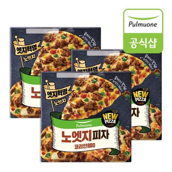 풀무원 노엣지 피자 코리안BBQ(322g) x 3판