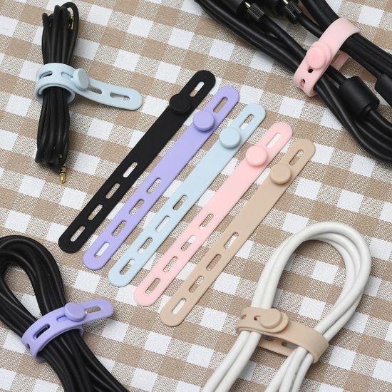 다용도 실리콘 케이블 타이 전선 정리 고정 홀더