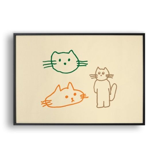 어쩌다 고양이 / 일러스트 액자