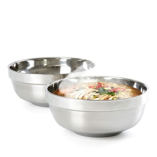 올비아 스텐 이중 20cm 1P 면기 냉면그릇 국수그릇