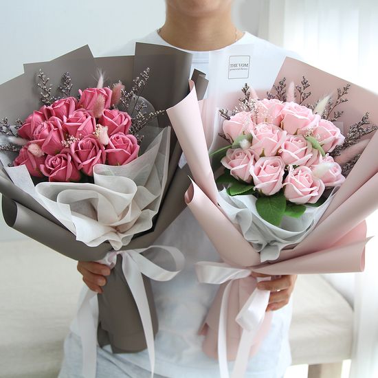 비누꽃다발 10송이 로즈데이 성년의날 졸업식꽃다발