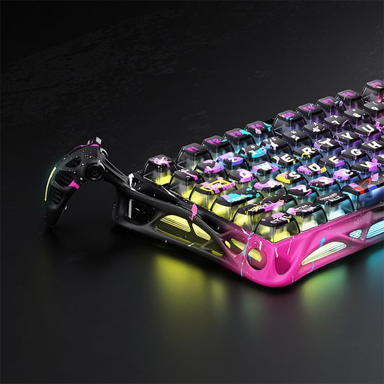 그라바스타 머큐리 V75 기계식 키보드/네온 그래피티