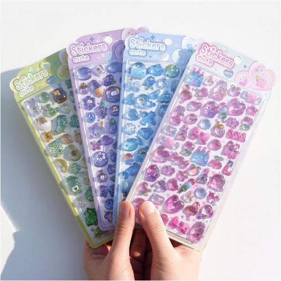 핑크풋 컬러물방울드롭스티커