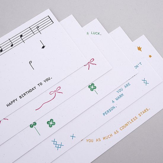 [대시앤도트] 리틀 프레스드 미니 메세지 카드