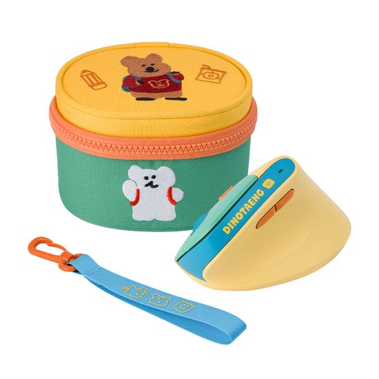 다이노탱 충전식 무선 저소음 버티컬 마우스+파우치