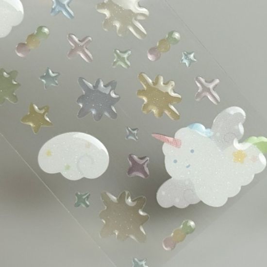 [유오코] 유니콘 별가루 에폭시씰 