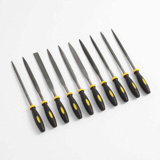 옐로우툴 야스리 쇠줄 10종세트 반달 평면 연마봉