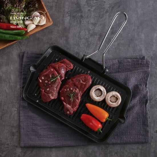 [리빙아트] 라폰테 무쇠 구이팬 35cm