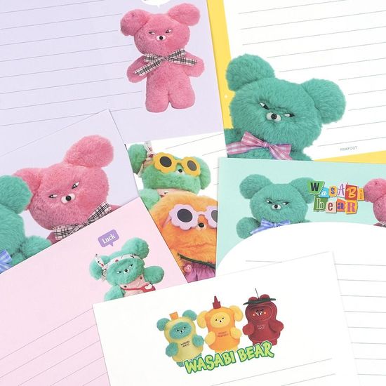 핑크풋 와사비베어편지지