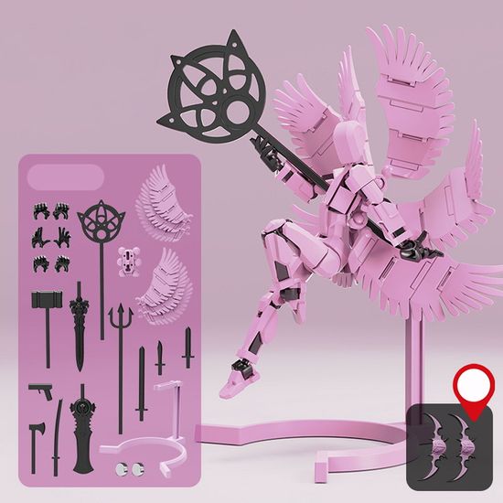 3D 프린팅 다관절 천사 날개 액션 피규어 블록 조립