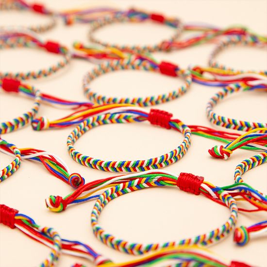 오색실 팔찌 불교 염주 금강저 매듭 오색 끈 팔찌