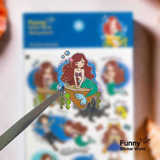 퍼니스티커 AT-508 인어공주 PVC 다이어리데코 스티커