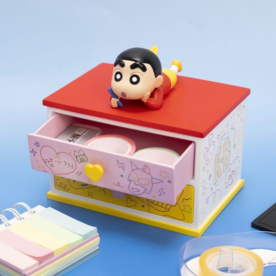 짱구 2단 낙서 서랍장 책상 수납 정리함 CSC-SR01