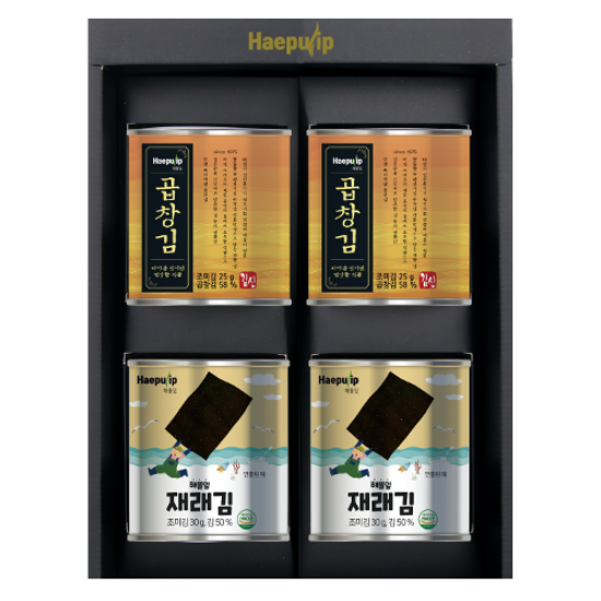 곱창김과 재래김 캔 S 2호 명절선물세트 (캔 4개입)