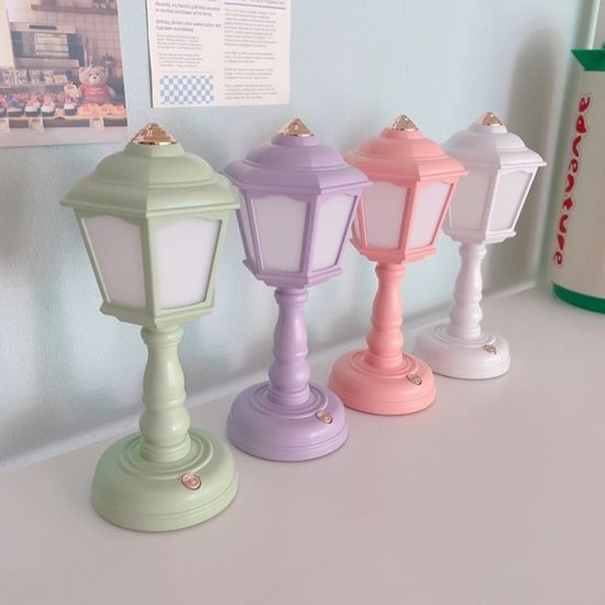 파스텔 가로등 미니 LED 램프