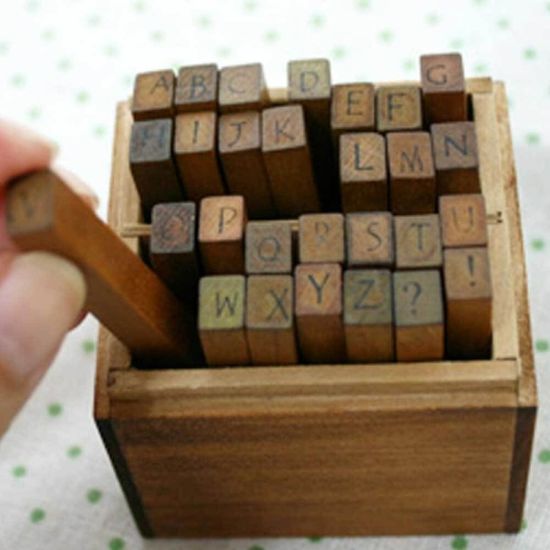 알파벳 대문자 스탬프 영어 도장 특별한 편지 쓰기[W5