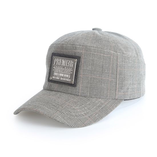 [디꾸보]메탈 포인팅 절개 카모 글렌체크 모자DCH-CU051